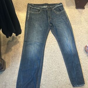 Blue bootcut jeans, never worn